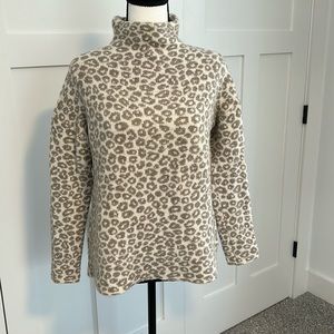Christian Siriano Turtleneck Animal Print Sweater